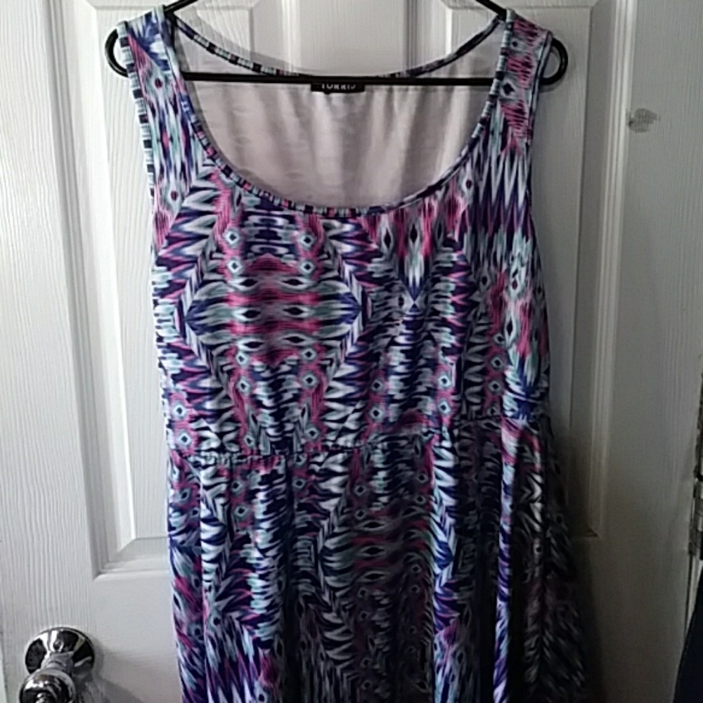 Torrid geometric skater dress